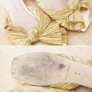 Loeffler Randall Gold Bow Heels